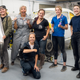 The team that worked on the Volvo PV544 the day I visited, clockwise from left: Danae Buschkoetter, Emme Hall, Bogi Lateiner, Porsha Conrad, Alex Coté, and me.